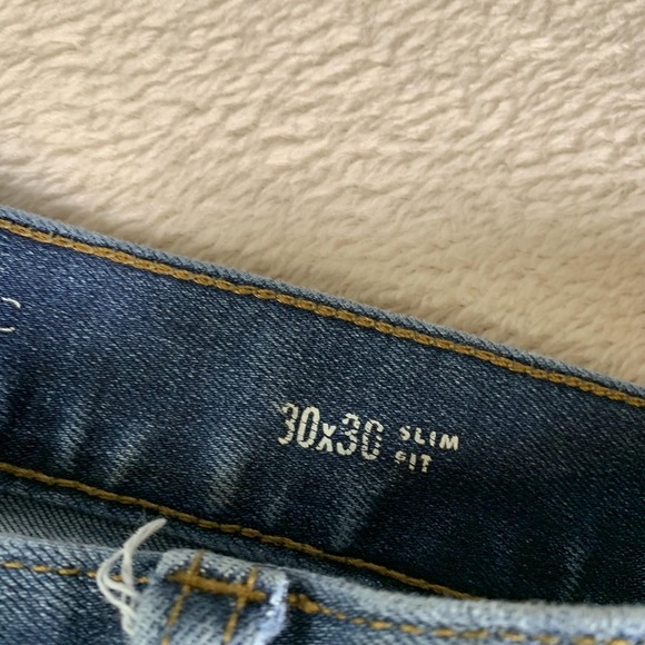 Banana Republic Jeans Mens 30x30(30x29) Light Wash Slim Fit Travel Stretch Denim - Picture 5 of 13